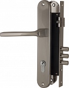 Картинка Замок врезной в комплекте с ручкой FUARO SET F9014 SN никель